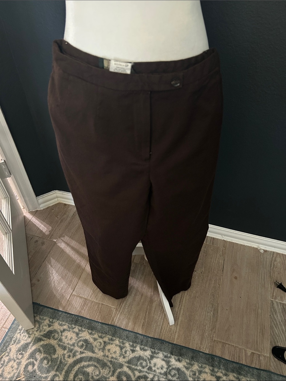 Harve Benard Men's Dark Brown Straight-Leg Chinos